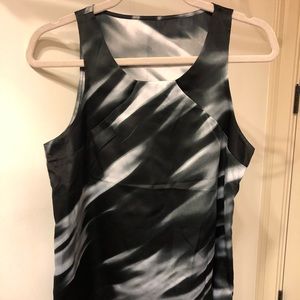 Black and white marbled blouse